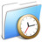 Aqua Smooth Folder Clock Icon